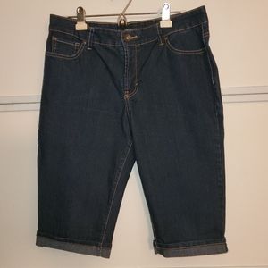 Nine West Cuffed Jean Shorts sz 12